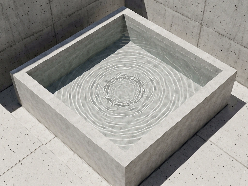 Symmetry and balance represented by square water ripples